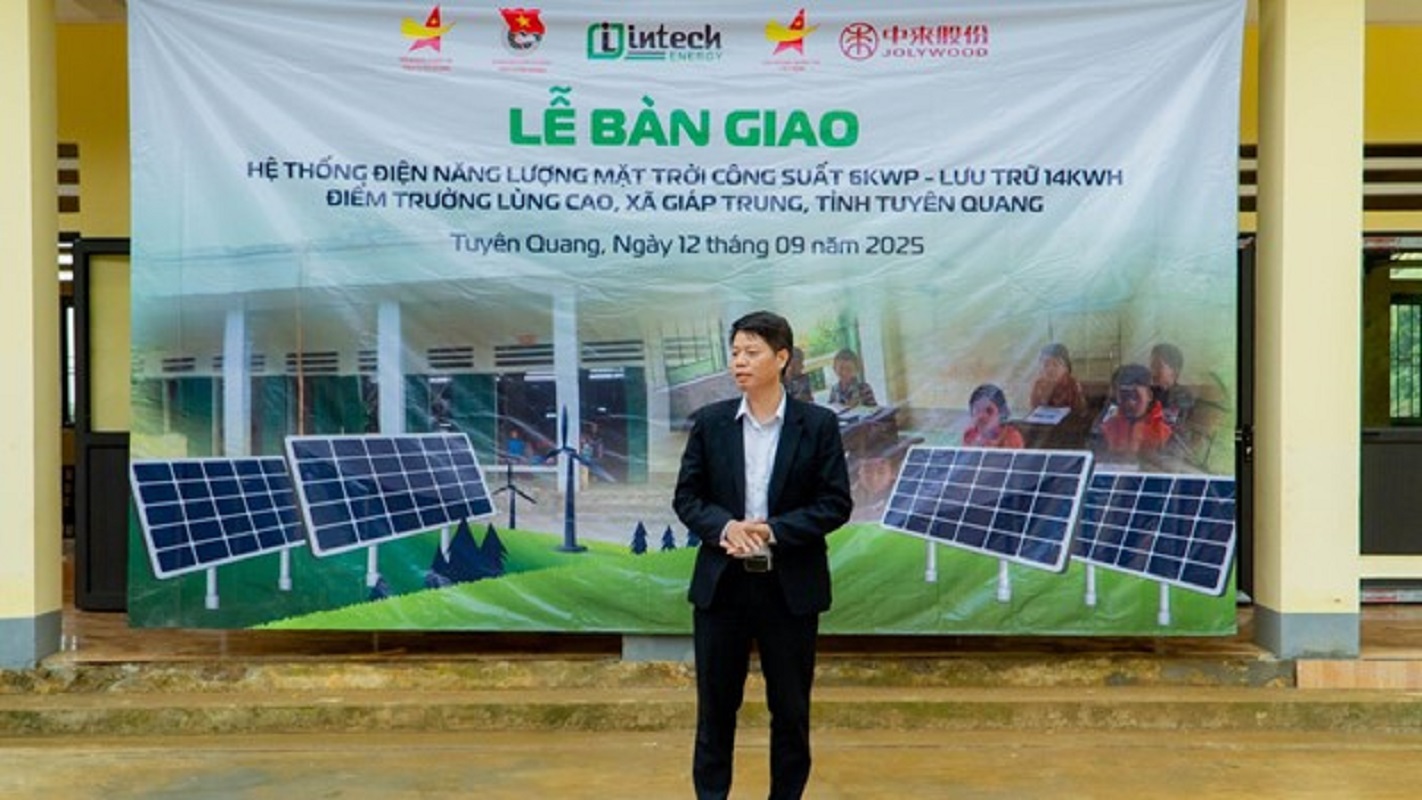 Intech Solar tài trợ hệ thống điện năng lượng mặt trời cho điểm trường khó khăn Tuyên Quang - Ảnh 2.