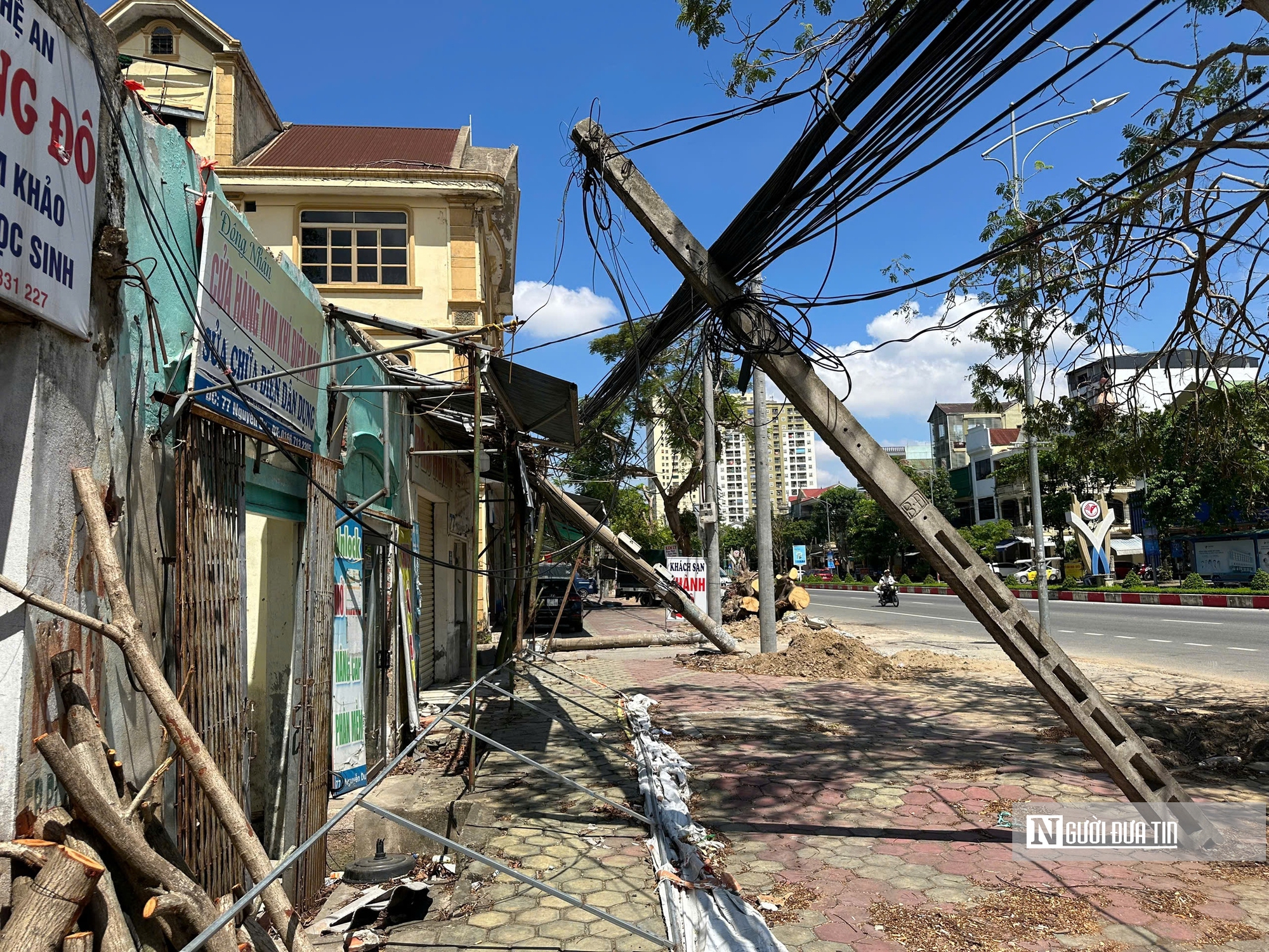 Hơn nửa tháng sau bão, đô thị Nghệ An vẫn ngổn ngang cây xanh gãy đổ- Ảnh 3.
