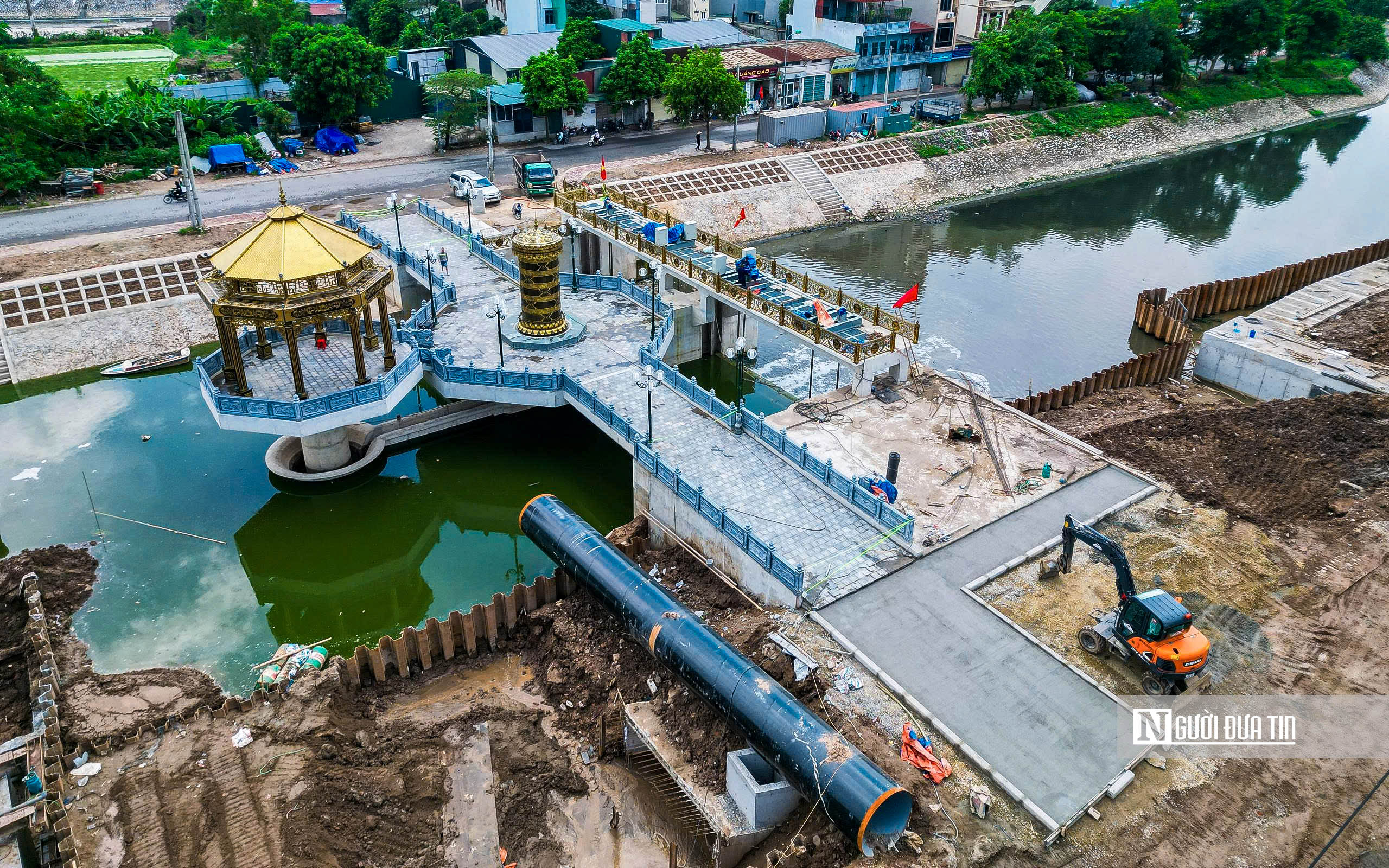 Hà Nội: Hình ảnh mới nhất của đập dâng trên sông Tô Lịch- Ảnh 6.
