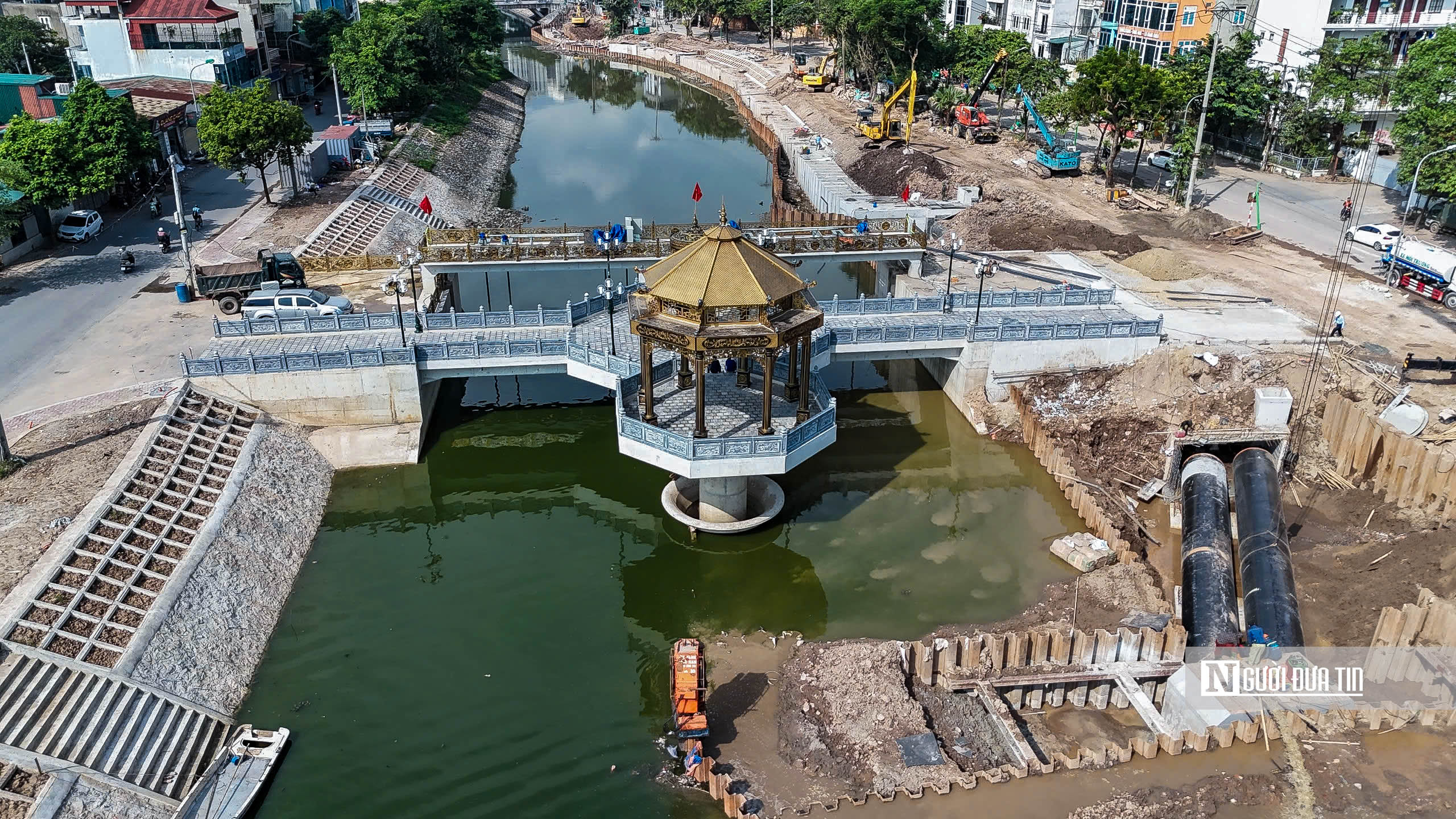 Hà Nội: Hình ảnh mới nhất của đập dâng trên sông Tô Lịch- Ảnh 8.