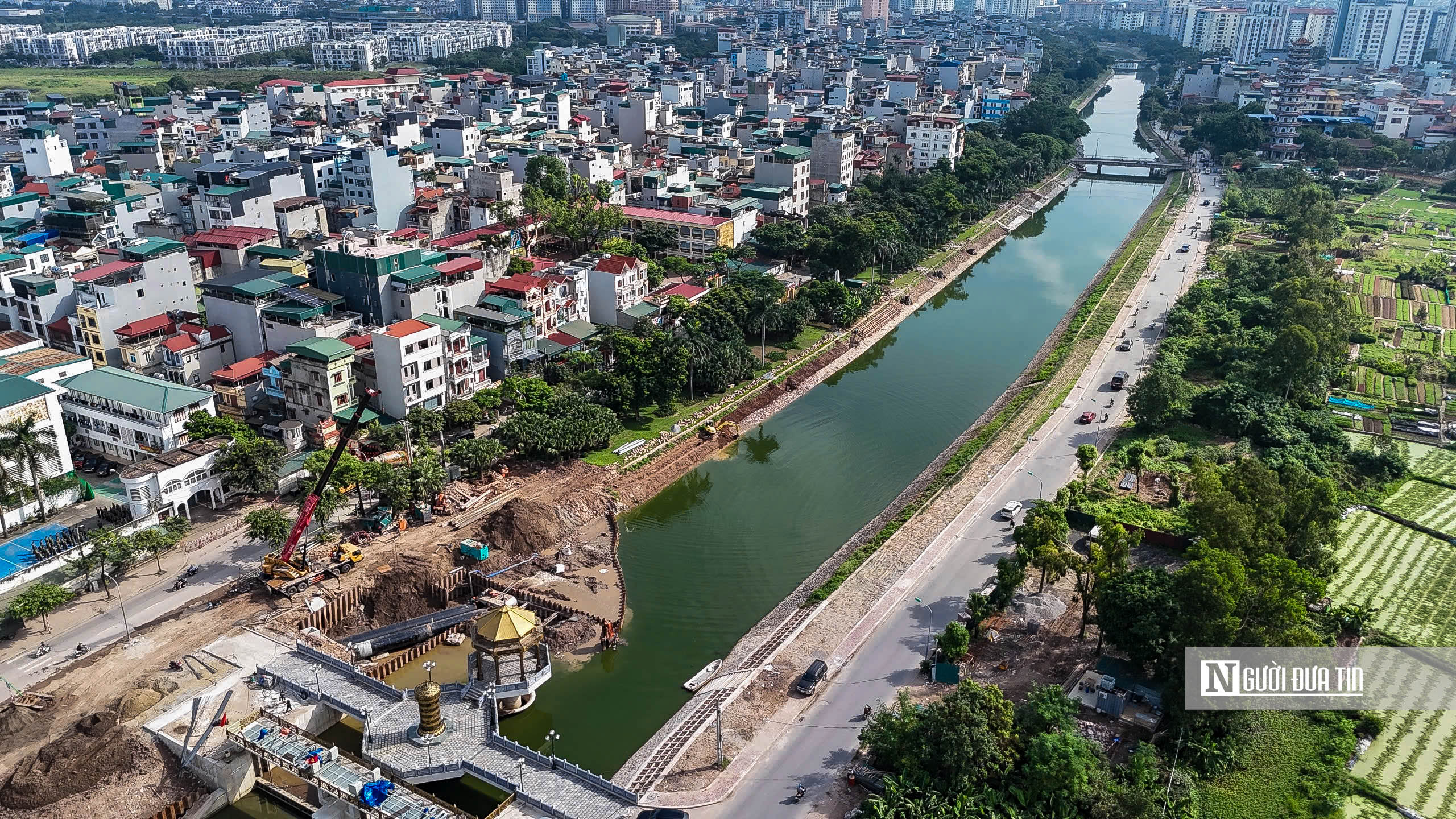 Hà Nội: Hình ảnh mới nhất của đập dâng trên sông Tô Lịch- Ảnh 4.