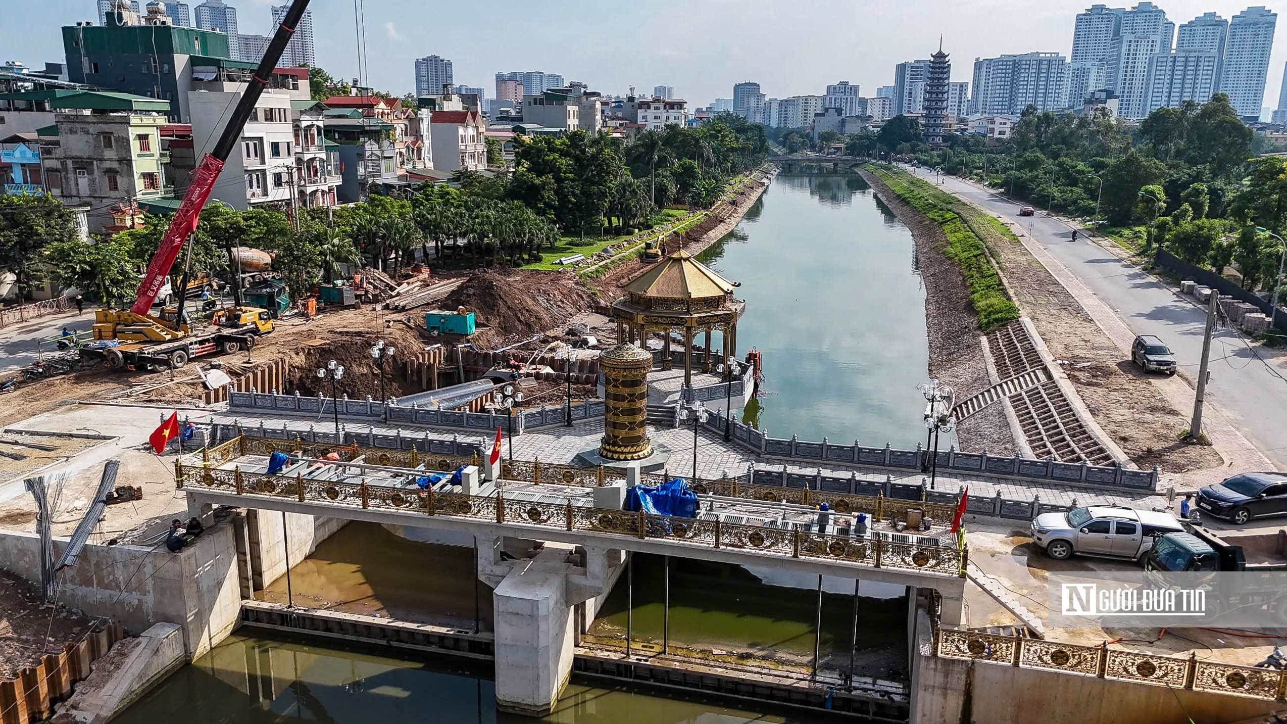 Hà Nội: Hình ảnh mới nhất của đập dâng trên sông Tô Lịch- Ảnh 5.
