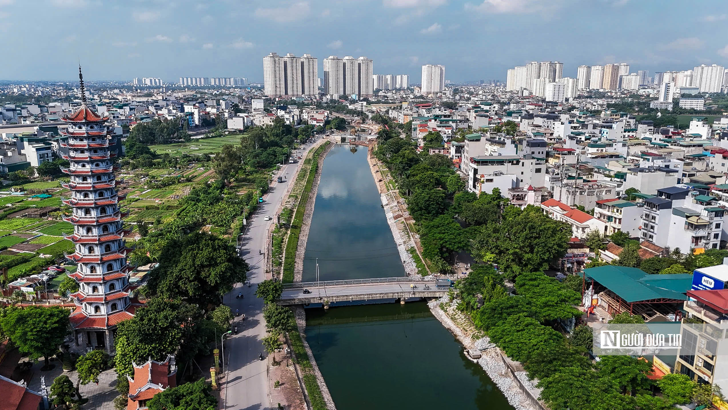 Hà Nội: Hình ảnh mới nhất của đập dâng trên sông Tô Lịch- Ảnh 1.