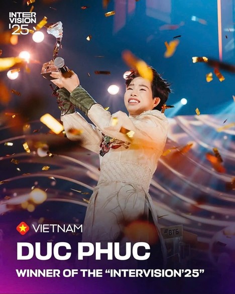 Ca sĩ Đức Phúc giành chiến thắng tại Intervision 2025- Ảnh 7. Ca sĩ Đức Phúc giành chiến thắng tại Intervision 2025- Ảnh 7.