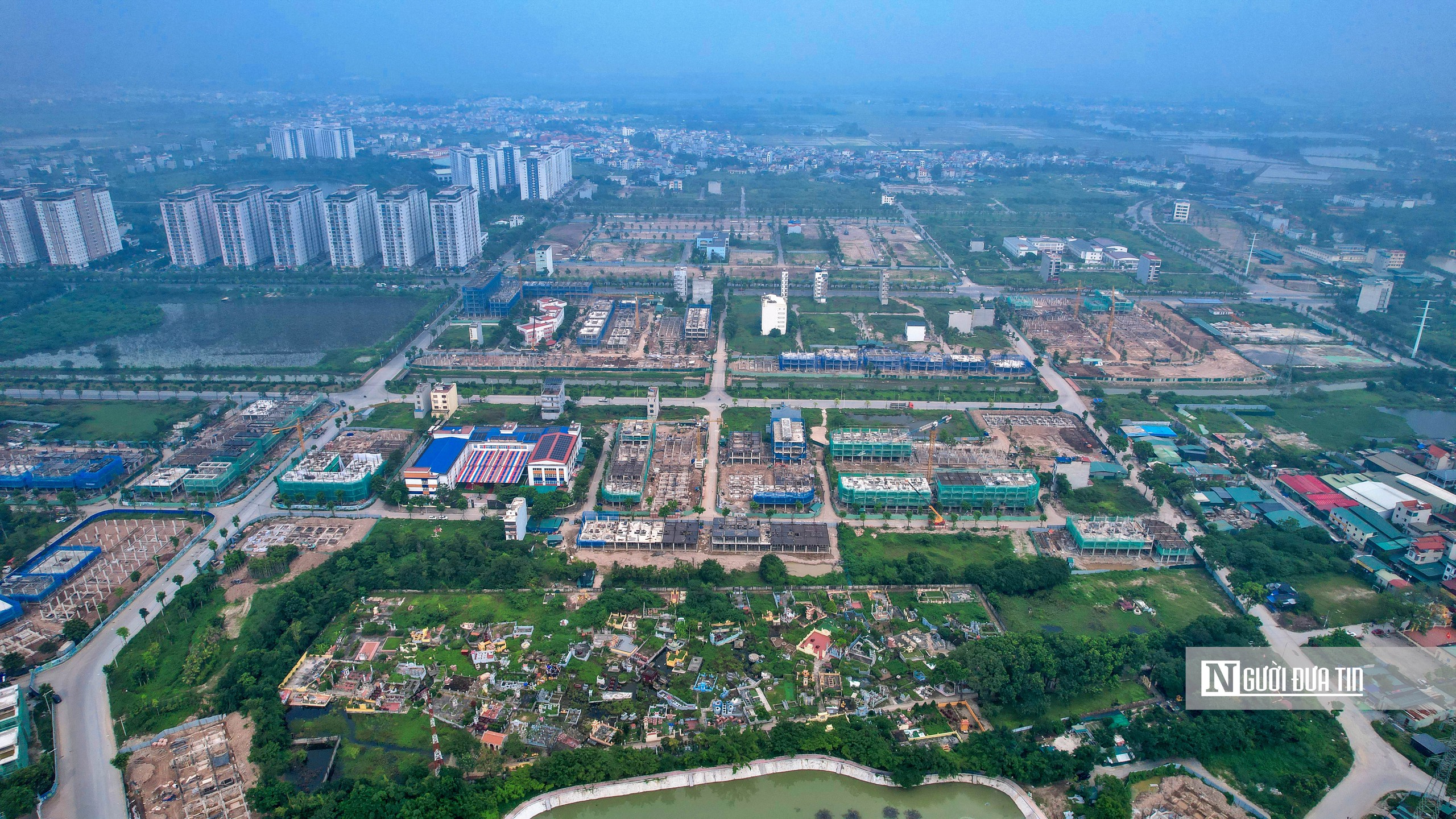 Hà Nội: Khu đô thị Thanh Hà rầm rộ thi công sau nhiều năm - Ảnh 1.