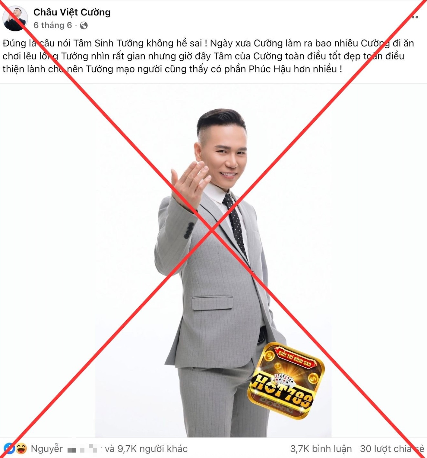 Fanpage 'Châu Việt Cường' quảng cáo web cá độ, cờ bạc- Ảnh 3.