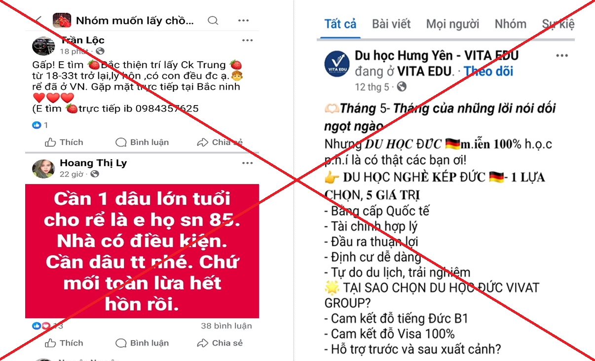 Cảnh giác thủ đoạn lừa đảo xuất cảnh lao động thời vụ, kết hôn với người nước ngoài, du học trọn gói cam kết đỗ visa 100%... - Ảnh 1.