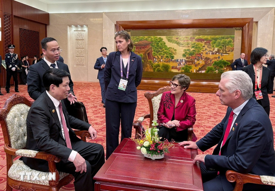Chủ tịch nước Lương Cường gặp gỡ lãnh đạo nhiều nước tại Trung Quốc- Ảnh 2.