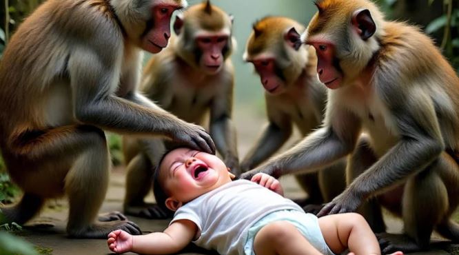 Đang ngủ trong nhà, trẻ sơ sinh bị khỉ tấn công tử vong- Ảnh 1. Đang ngủ trong nhà, trẻ sơ sinh bị khỉ tấn công tử vong- Ảnh 1.