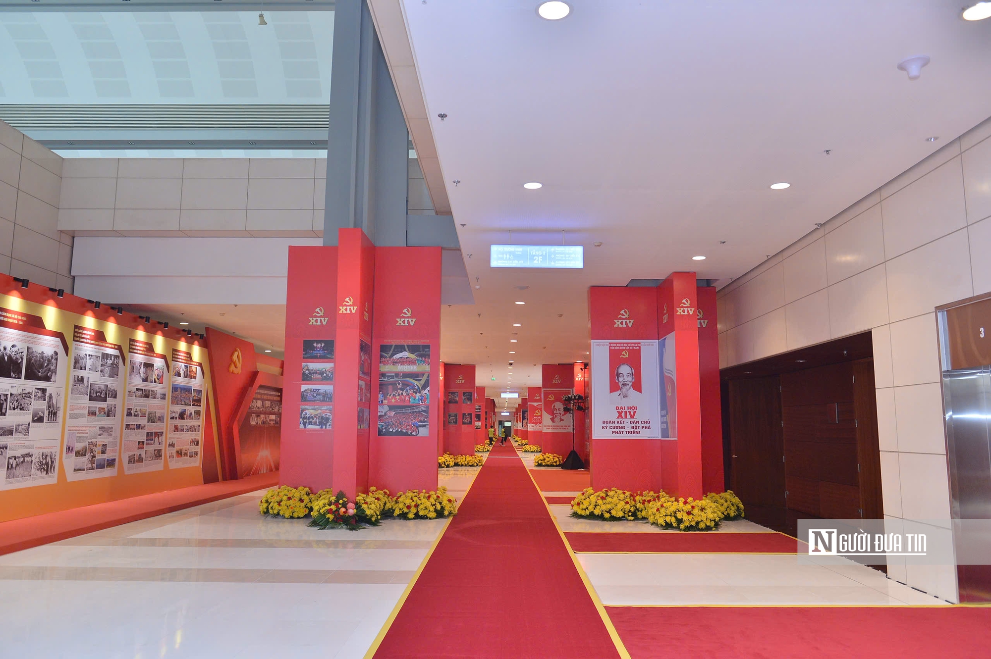 Cận cảnh nơi diễn ra Đại hội XIV của Đảng trước ng&agrave;y khai mạc- Ảnh 4.