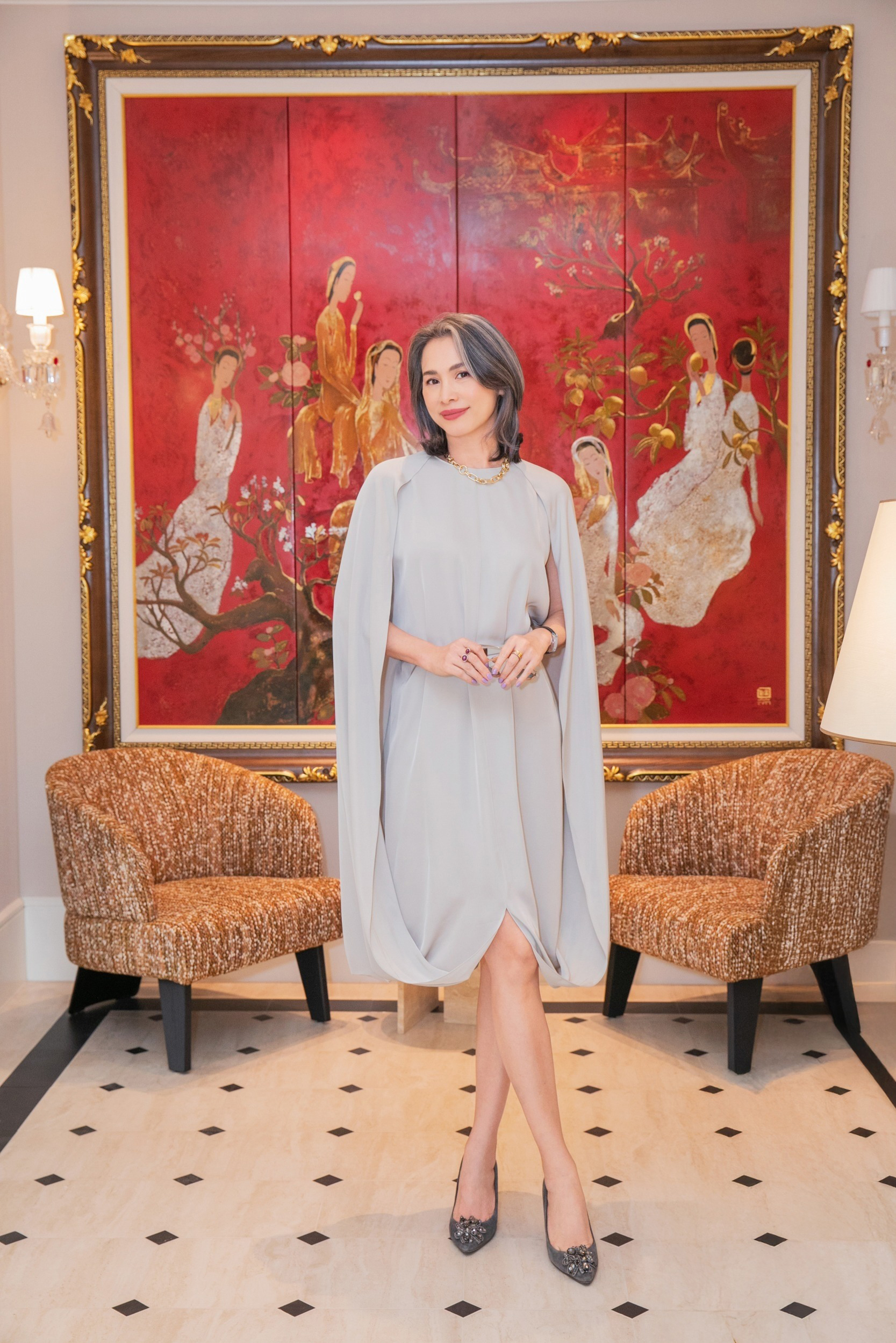 Hoa hậu Ngọc Khánh khiến công chúng bất ngờ trước nhan sắc "già tự nhiên" ở tuổi 50- Ảnh 3.