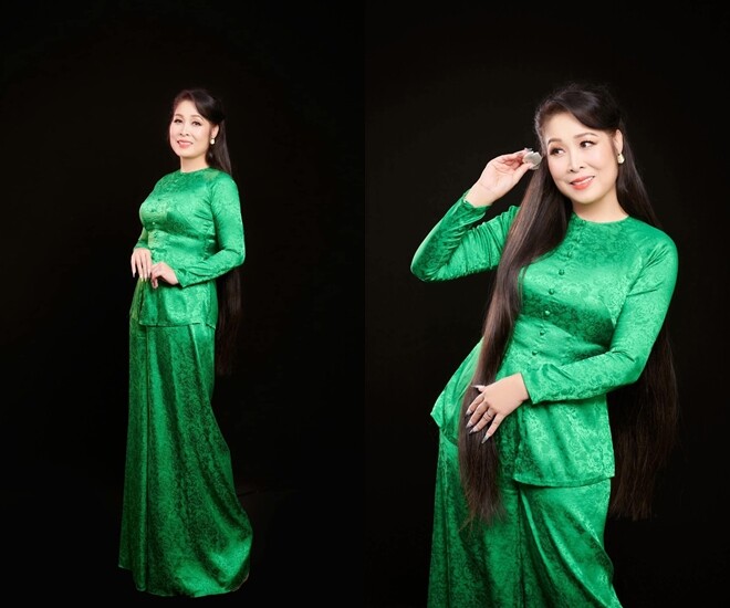 NSND Hồng Vân khoe "dáng nuột" thon thả ở tuổi 60 - Ảnh 1.