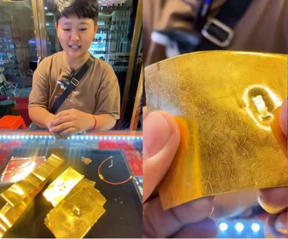 Mang vàng được cho đi kiểm tra, người phụ nữ sốc khi bán được 1,2 tỷ đồng - Ảnh 1.