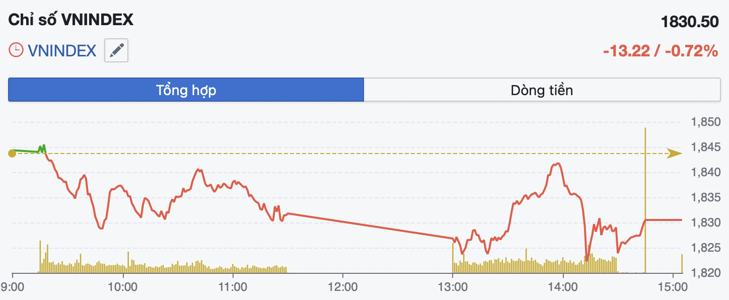 VN-Index nối dài chuỗi giảm, cổ phiếu Vingroup gây áp lực lớn dù dầu khí bứt phá- Ảnh 1. VN-Index nối dài chuỗi giảm, cổ phiếu Vingroup gây áp lực lớn dù dầu khí bứt phá- Ảnh 1.