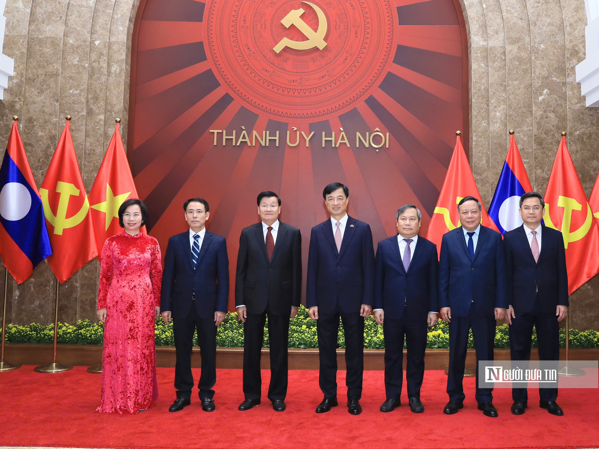 Tổng Bí thư, Chủ tịch nước Lào thăm, làm việc với Đảng bộ, chính quyền Hà Nội- Ảnh 2.