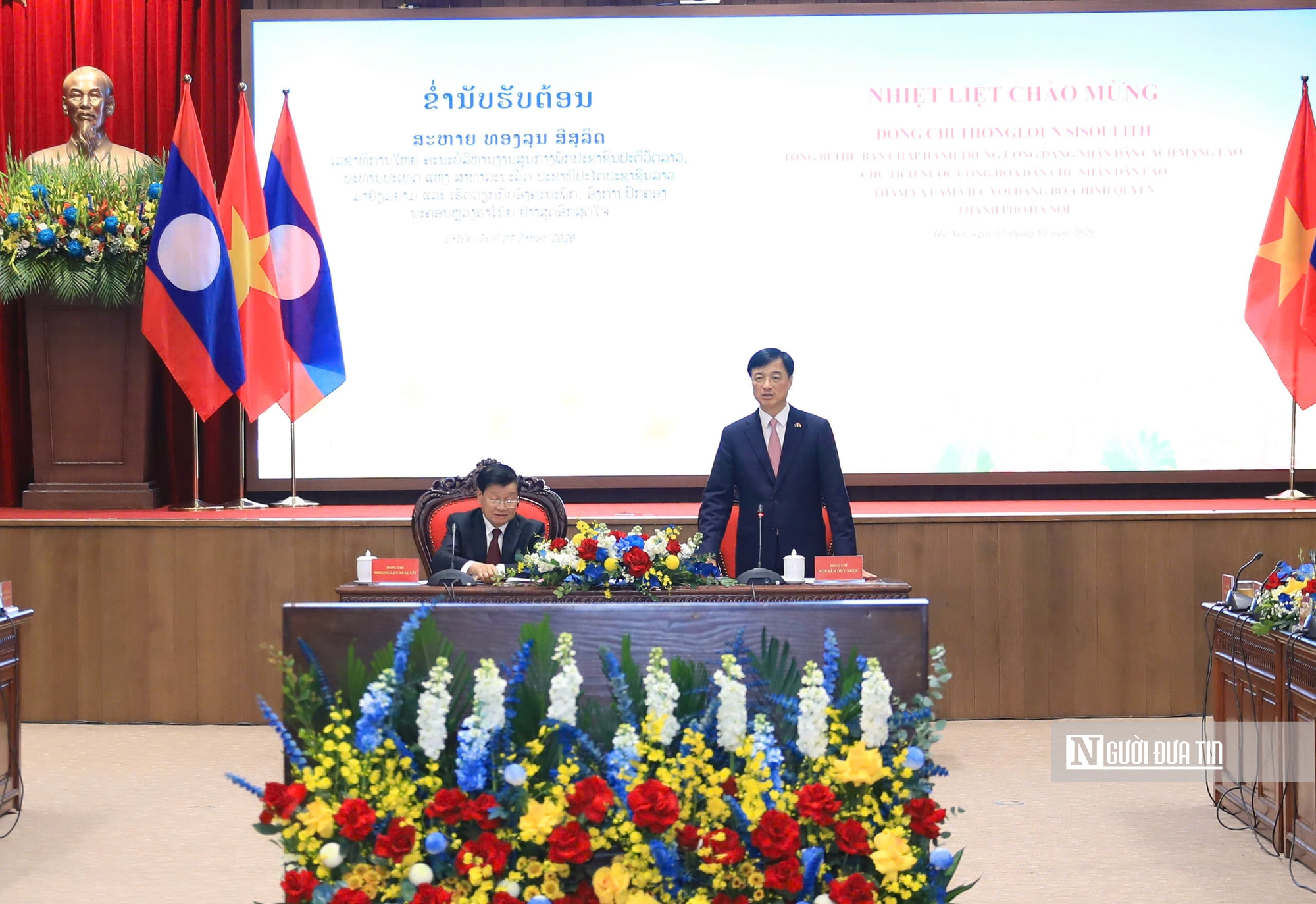 Tổng Bí thư, Chủ tịch nước Lào thăm, làm việc với Đảng bộ, chính quyền Hà Nội- Ảnh 4.