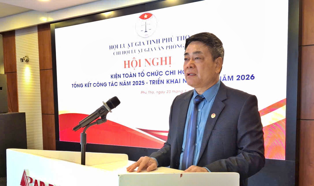 Hội Luật gia tỉnh Phú Thọ công nhận kết quả kiện toàn tổ chức Chi hội Luật gia Văn phòng- Ảnh 1.
