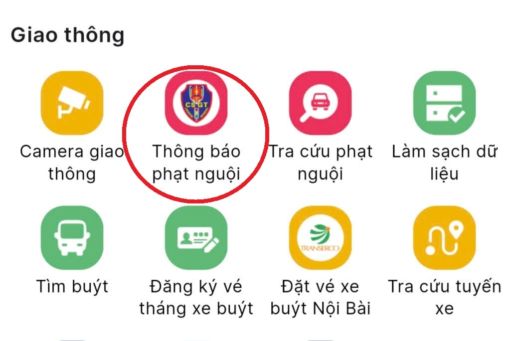 Người dân có thể theo dõi thông tin, nộp phạt nguội nhanh chóng qua app iHanoi - Ảnh 1.
