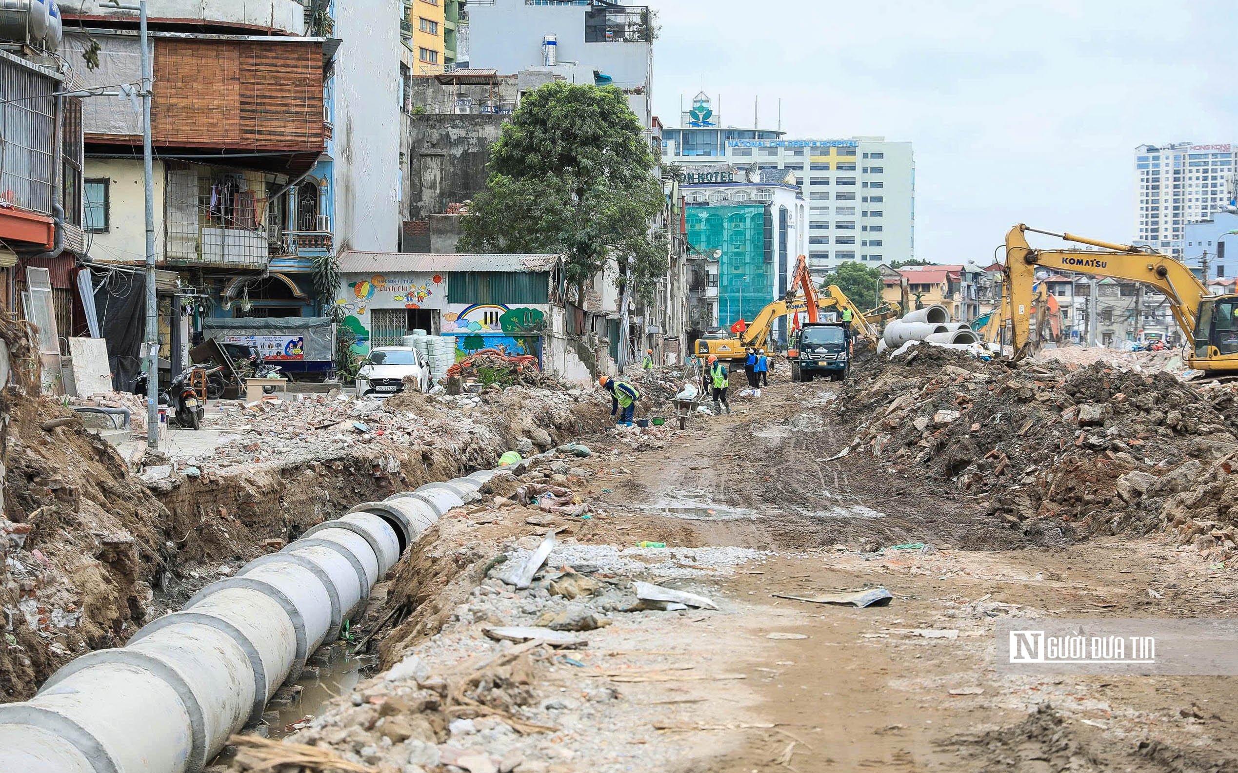 Hà Nội: Nhộn nhịp trên công trường thi công vành đai 1- Ảnh 10. Hà Nội: Nhộn nhịp trên công trường thi công vành đai 1- Ảnh 10.