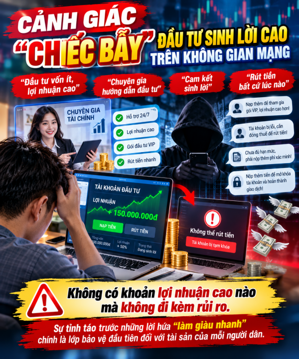 Cảnh giác thủ đoạn dụ đầu tư sinh lời cao trên không gian mạng để lừa đảo - Ảnh 1.