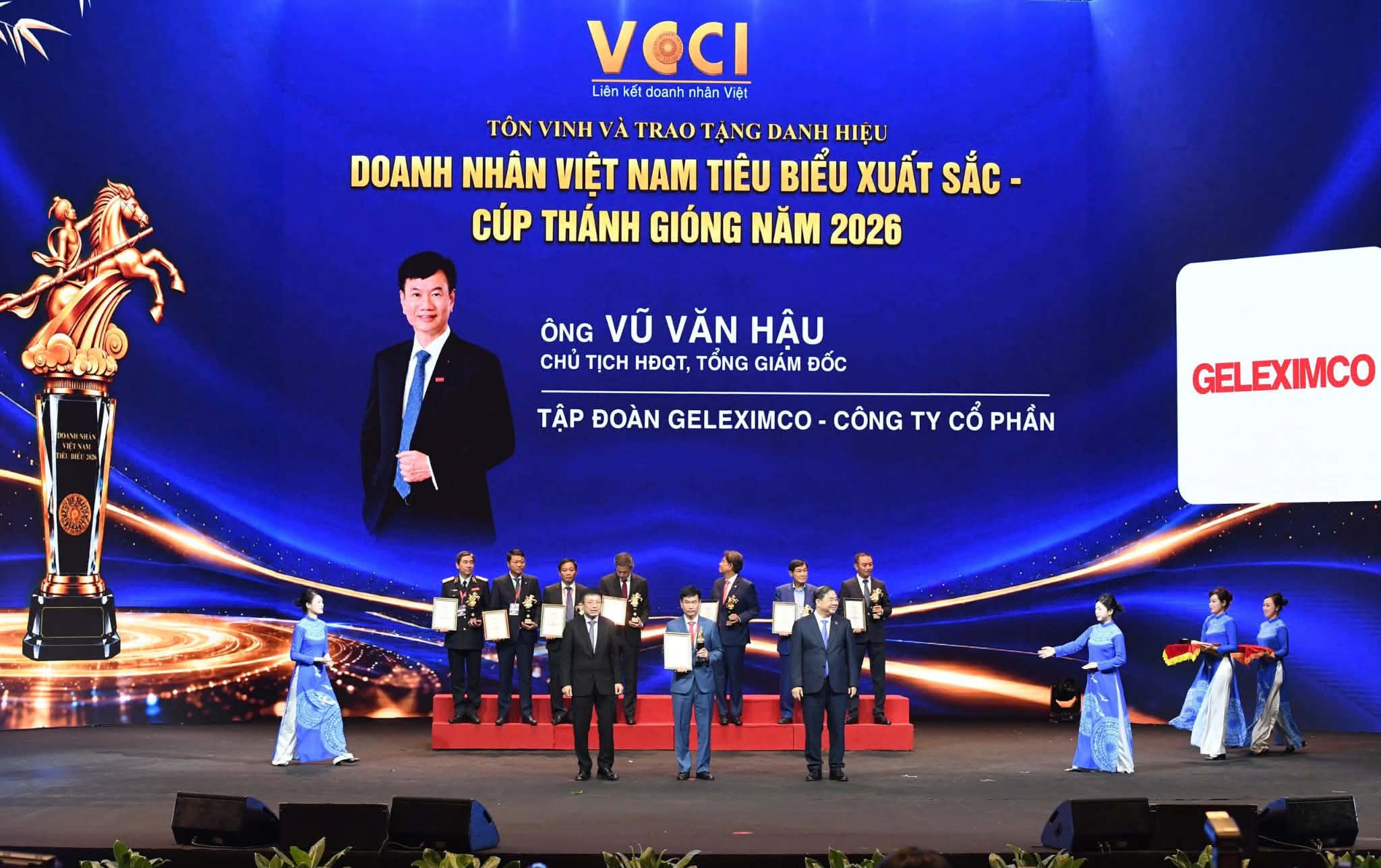 Chủ tịch HĐQT, Tổng giám đốc Geleximco được vinh danh Doanh nhân Việt Nam tiêu biểu - Cúp Thánh Gióng 2026 - Ảnh 1.