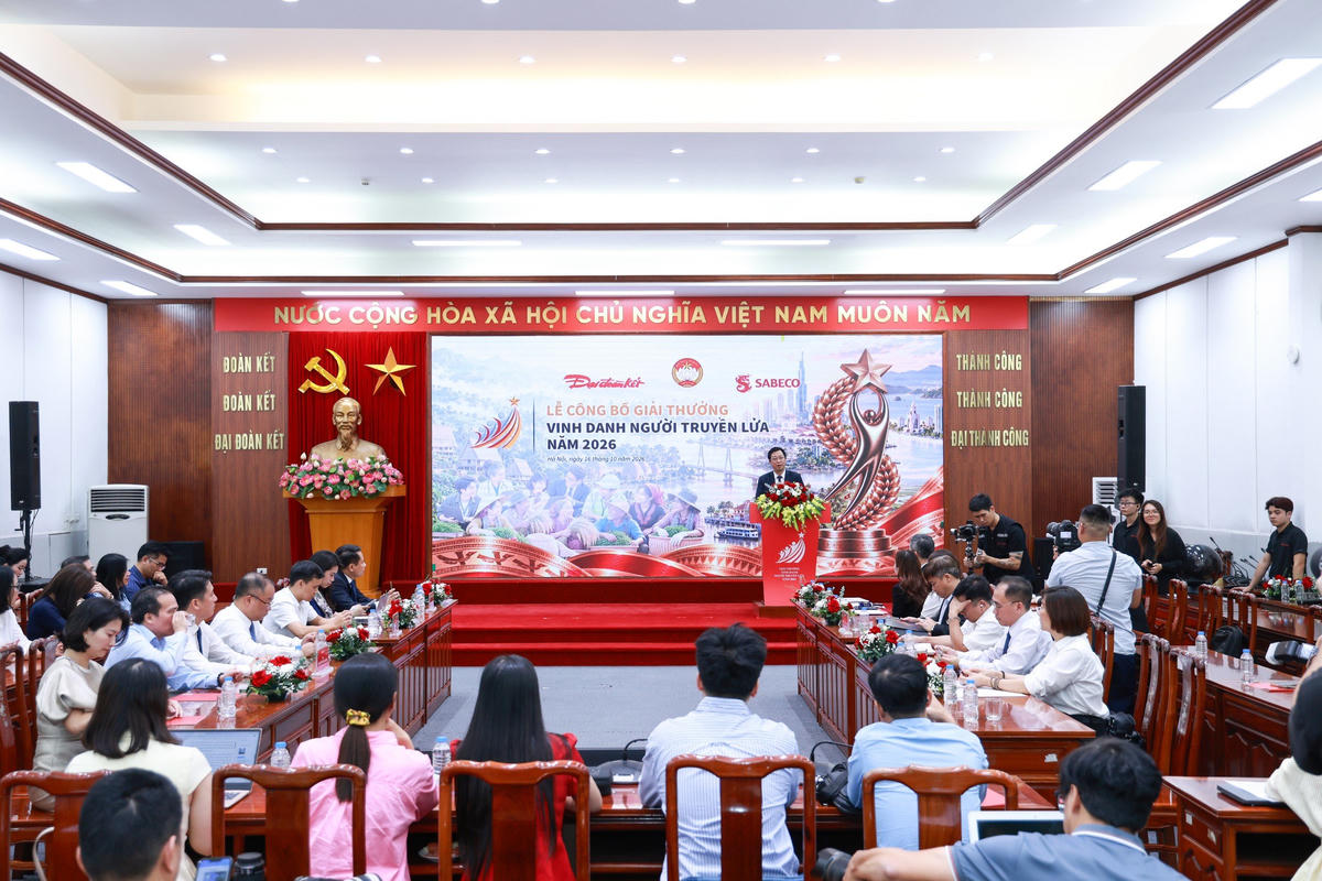 B&aacute;o Đại đo&agrave;n kết phối hợp với SABECO c&ocirc;ng bố Chương tr&igrave;nh &ldquo;Vinh danh Người truyền lửa&rdquo; năm 2026- Ảnh 1.
