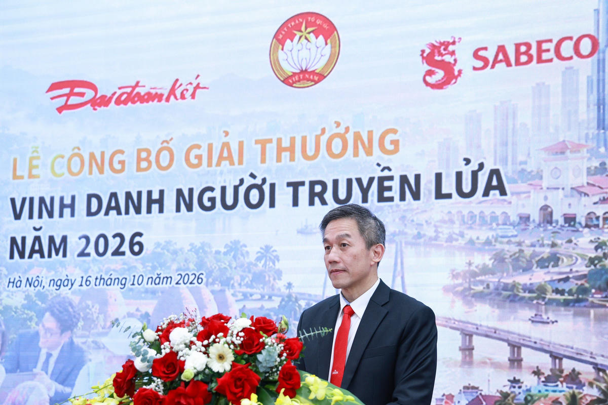 B&aacute;o Đại đo&agrave;n kết phối hợp với SABECO c&ocirc;ng bố Chương tr&igrave;nh &ldquo;Vinh danh Người truyền lửa&rdquo; năm 2026- Ảnh 5.
