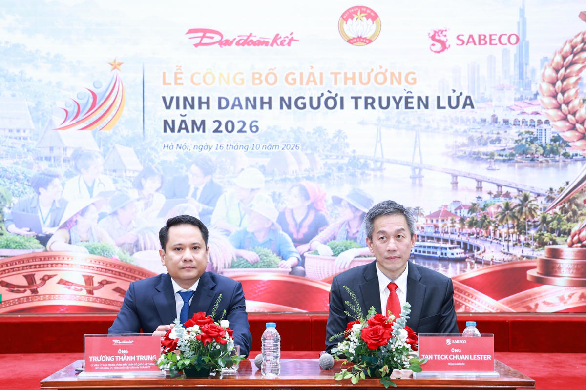 B&aacute;o Đại đo&agrave;n kết phối hợp với SABECO c&ocirc;ng bố Chương tr&igrave;nh &ldquo;Vinh danh Người truyền lửa&rdquo; năm 2026- Ảnh 6.