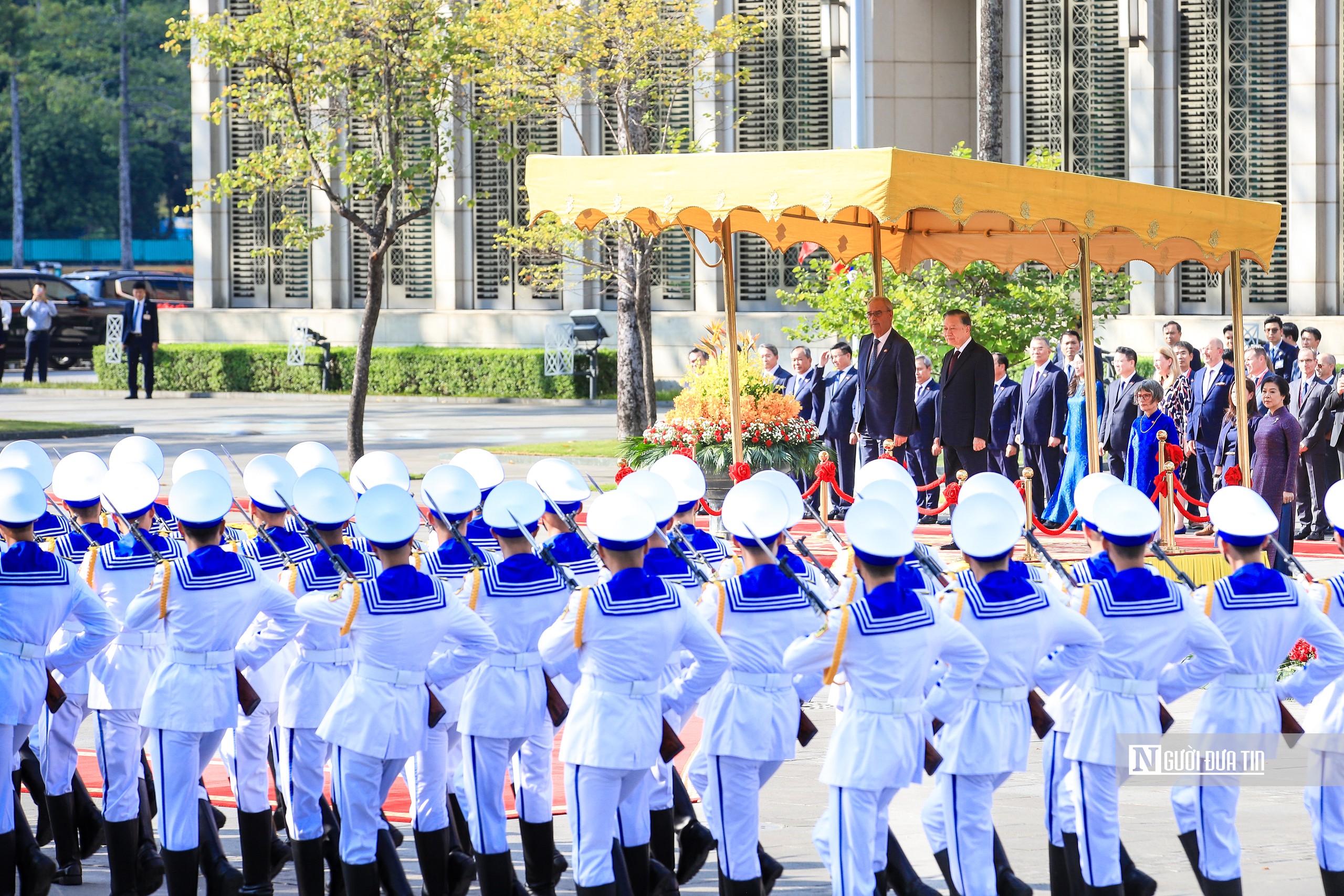 Tổng Bí thư, Chủ tịch nước Tô Lâm chủ trì lễ đón Tổng thống Liên bang Thụy Sĩ- Ảnh 9.