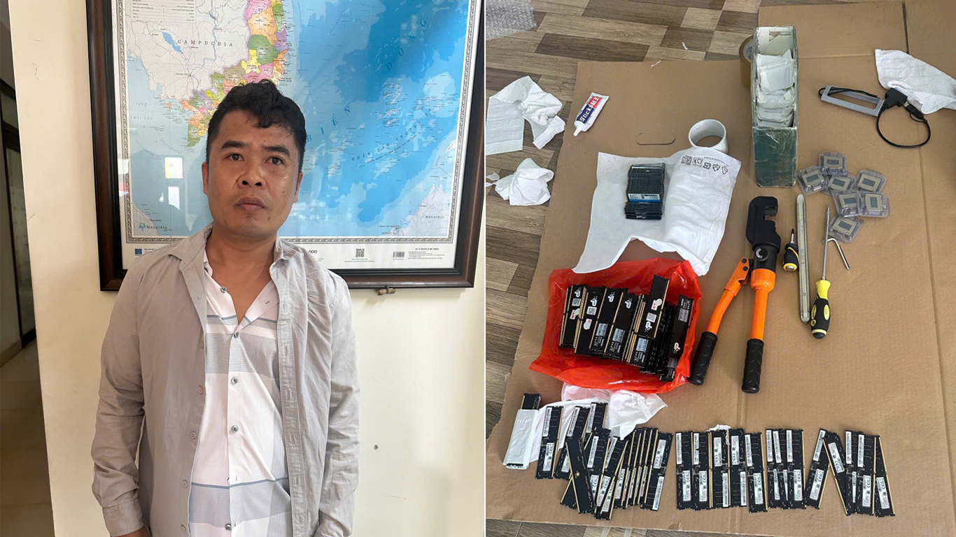 Bắt đối tượng đột nhập trường học trộm linh kiện 44 bộ máy tính - Ảnh 1.