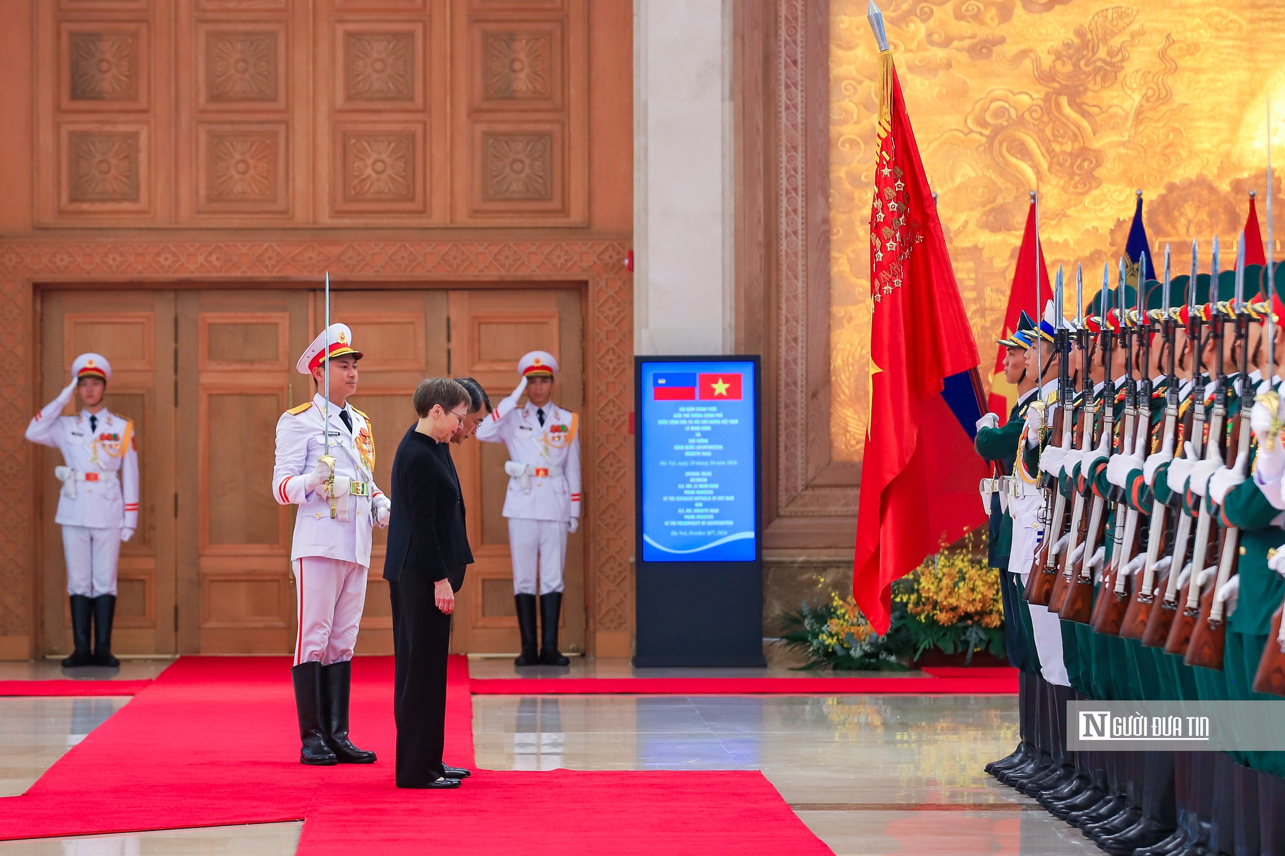 Thủ tướng Lê Minh Hưng chủ trì lễ đón Thủ tướng Công quốc Liechtenstein- Ảnh 5.