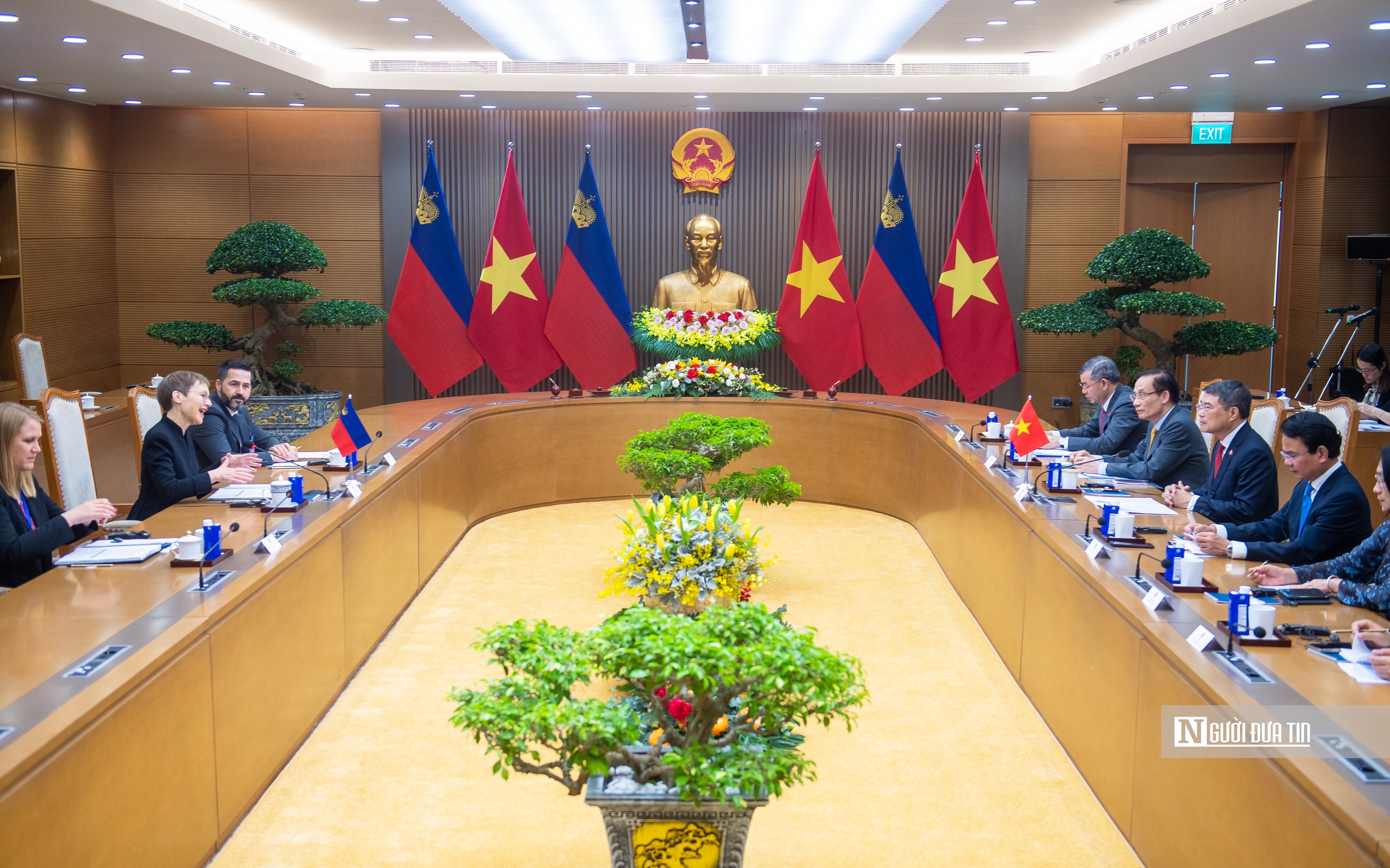 Thủ tướng Lê Minh Hưng chủ trì lễ đón Thủ tướng Công quốc Liechtenstein- Ảnh 13.