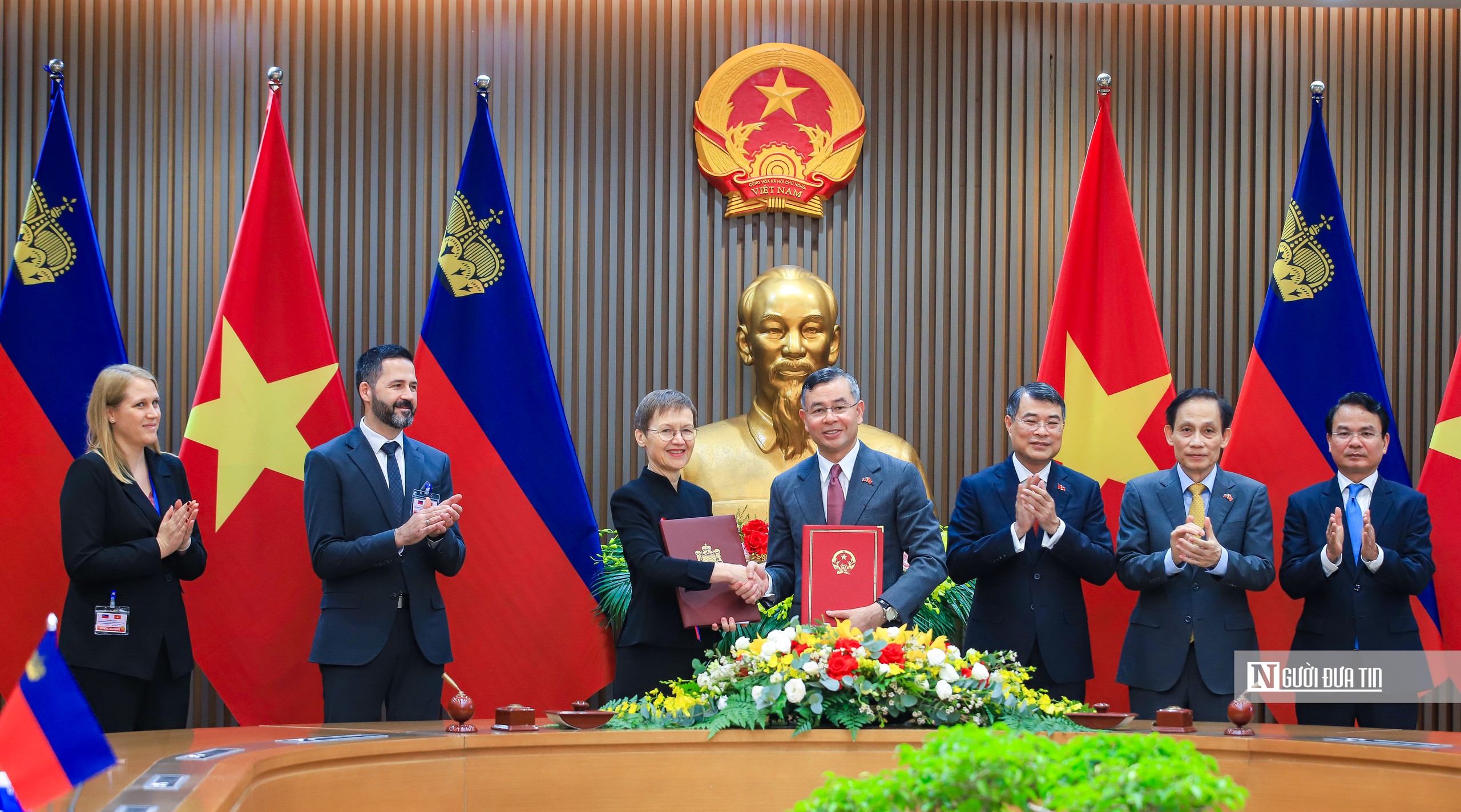Thủ tướng Lê Minh Hưng chủ trì lễ đón Thủ tướng Công quốc Liechtenstein- Ảnh 14.