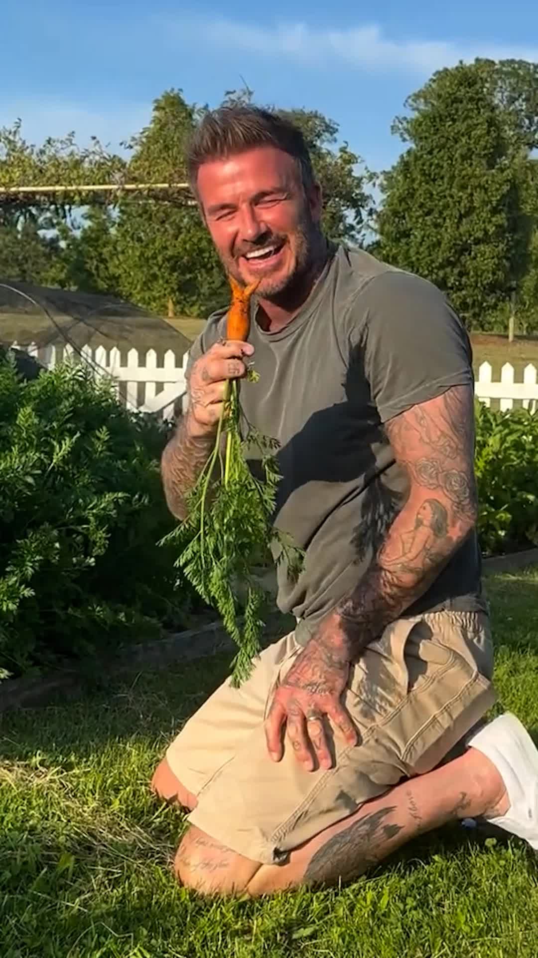 Cầu thủ David Beckham "bỏ phố về quê" trồng rau nuôi gà - Ảnh 4.