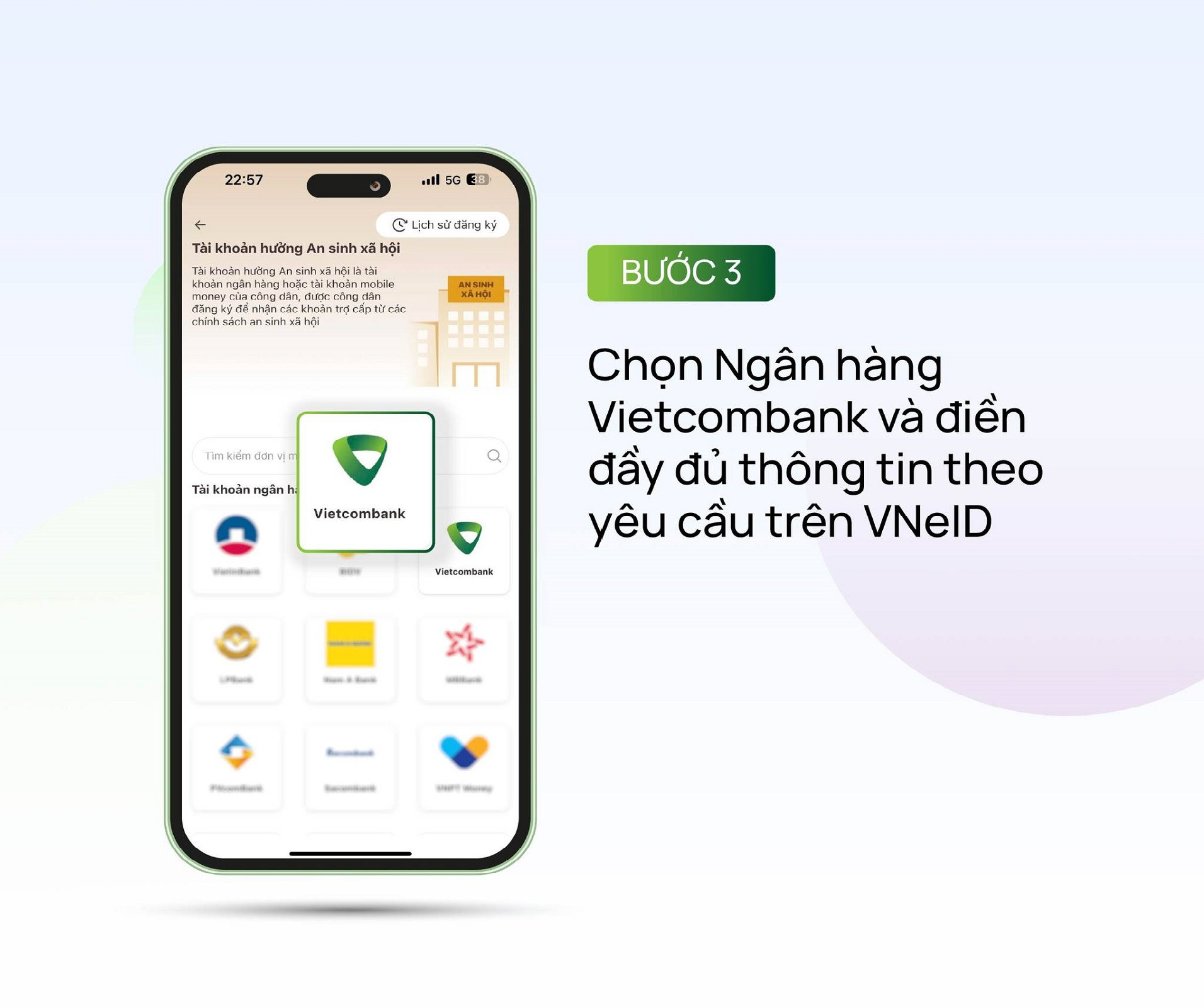 C&aacute;ch li&ecirc;n kết t&agrave;i khoản ng&acirc;n h&agrave;ng với t&agrave;i khoản VNeID để tr&aacute;nh kh&ocirc;ng bị kh&oacute;a- Ảnh 3.