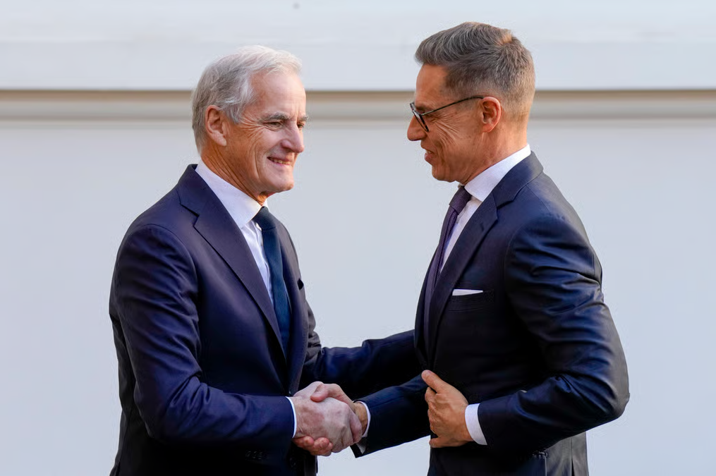 Norwegian Prime Minister Jonas Gahr Store and Finnish President Alexander Stubb in Oslo, October 20, 2026