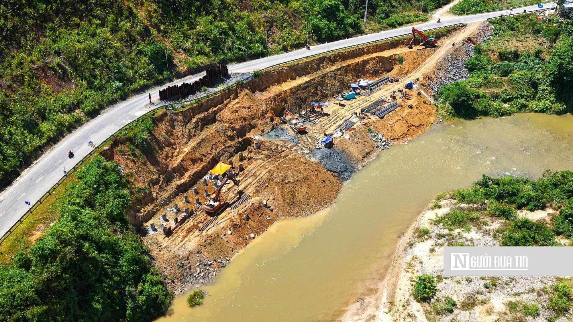Ngổn ngang xử lý sạt lở trên đèo Khánh Lê nối Nha Trang - Đà Lạt- Ảnh 8.