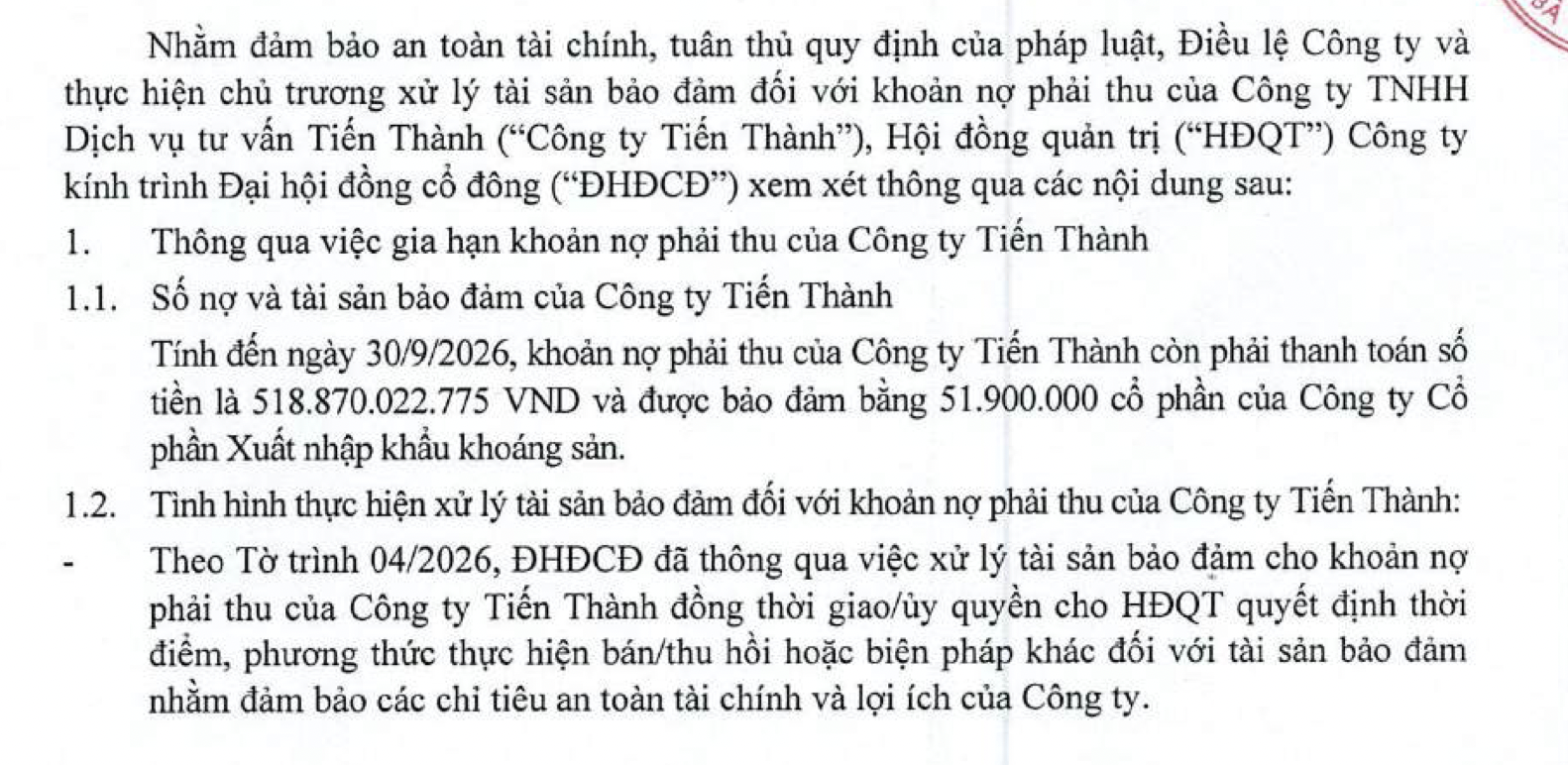 EVS xin gia hạn khoản phải thu gần 519 tỷ đồng, trình cổ đông phương án tái cơ cấu- Ảnh 1.