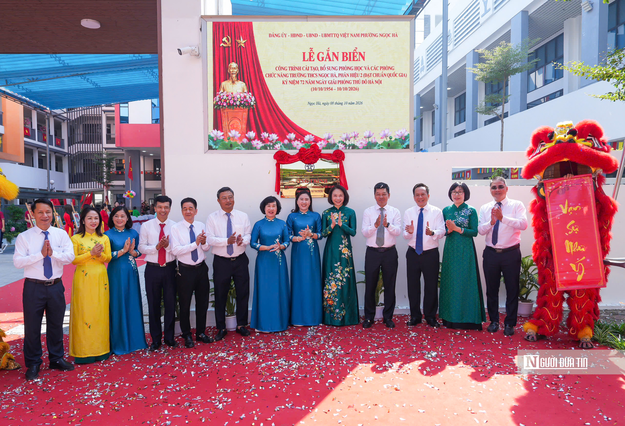 Hà Nội: Gắn biển công trình trường học chào mừng Ngày Giải phóng Thủ đô- Ảnh 5.