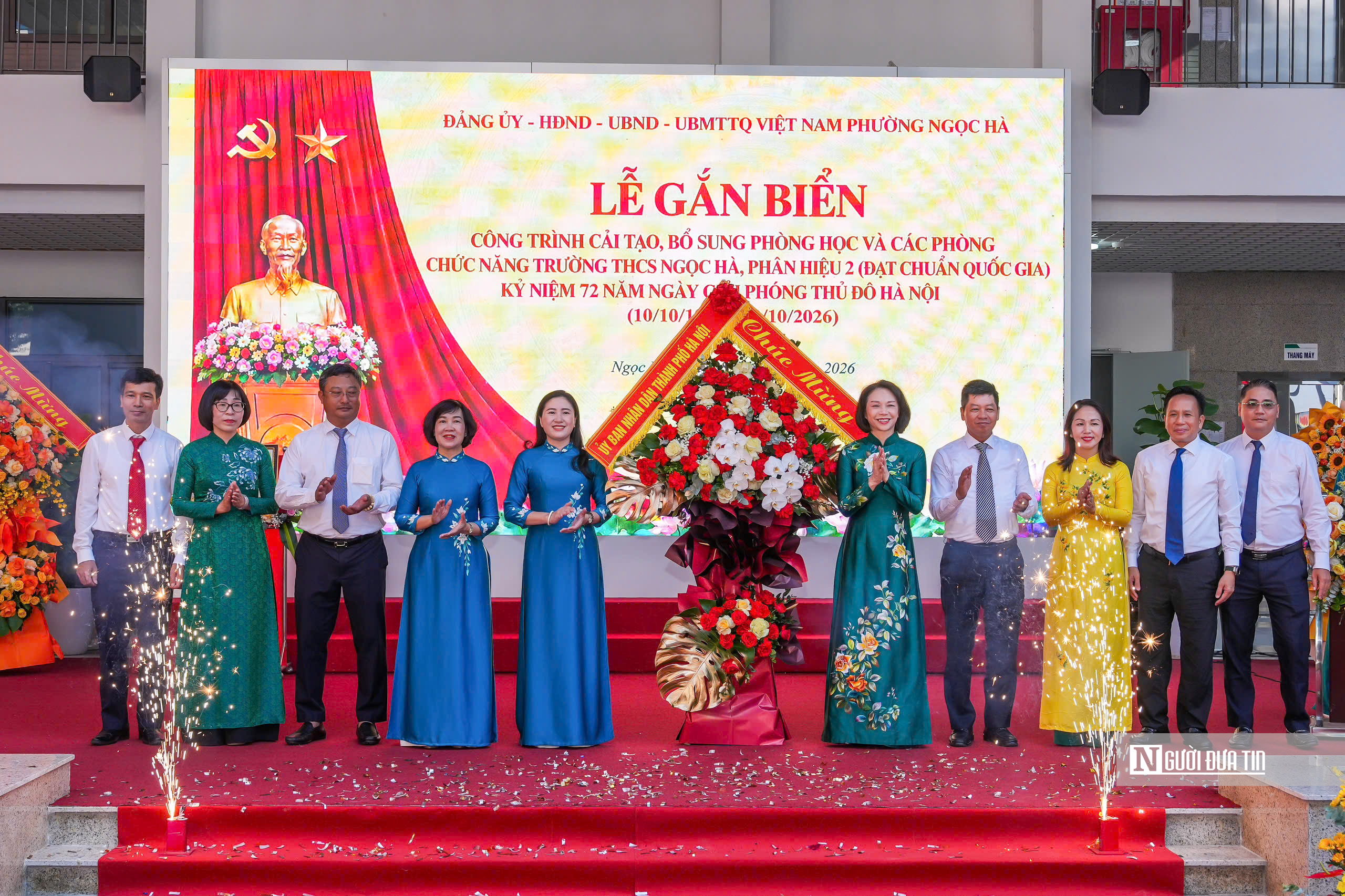 Hà Nội: Gắn biển công trình trường học chào mừng Ngày Giải phóng Thủ đô- Ảnh 3.