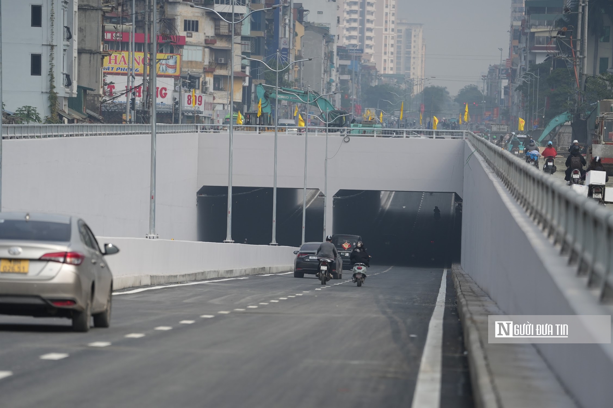H&agrave; Nội: Ph&acirc;n luồng tạm thời qua hầm chui Kim Đồng &ndash; Giải Ph&oacute;ng- Ảnh 10.