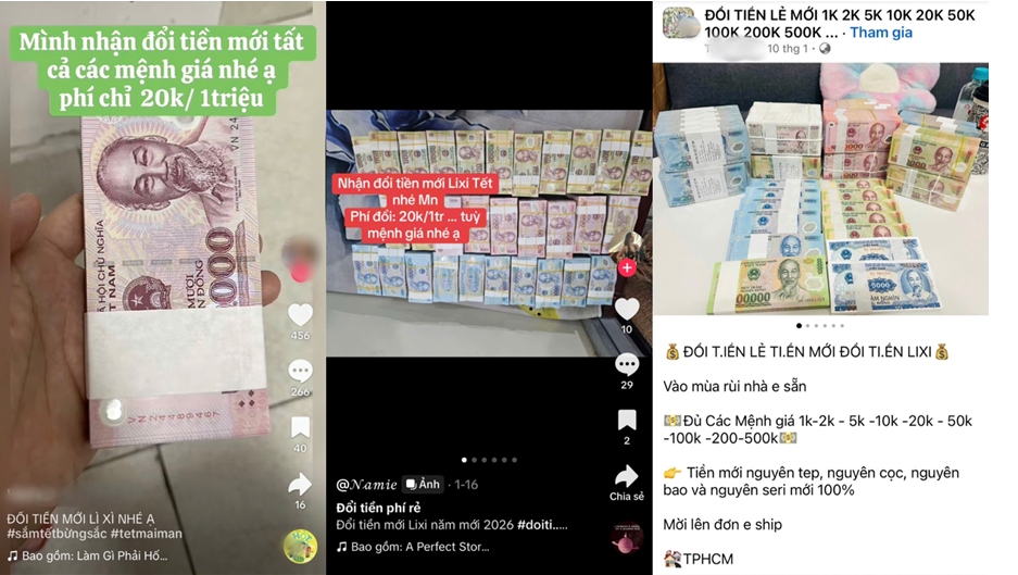 Cảnh giác với thủ đoạn lừa đảo đổi tiền mới, tiền lẻ qua mạng xã hội - Ảnh 1.