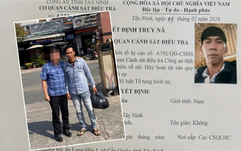 Tây Ninh bắt giữ nghi phạm hủy hoại tài sản khi về nhà đón Tết