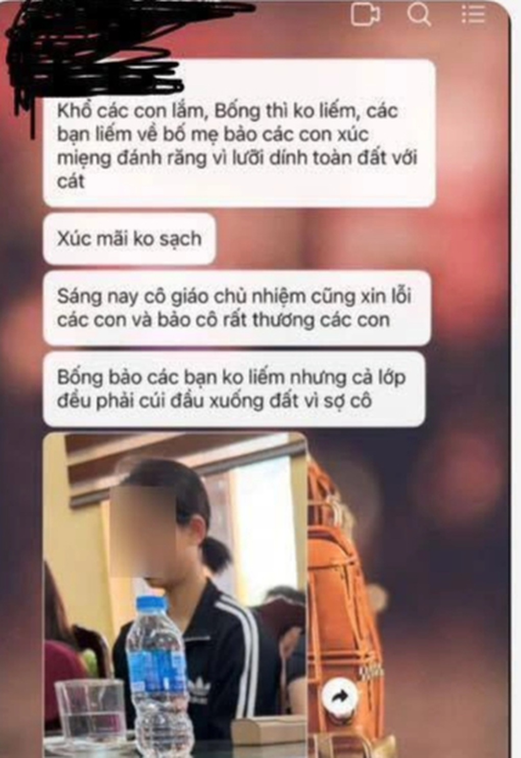 Thực hư vụ th&ocirc;ng tin học sinh &ldquo;liếm đất&rdquo; ở Ph&uacute; Thọ: Gi&aacute;o vi&ecirc;n ch&iacute;nh thức l&ecirc;n tiếng - Ảnh 2.