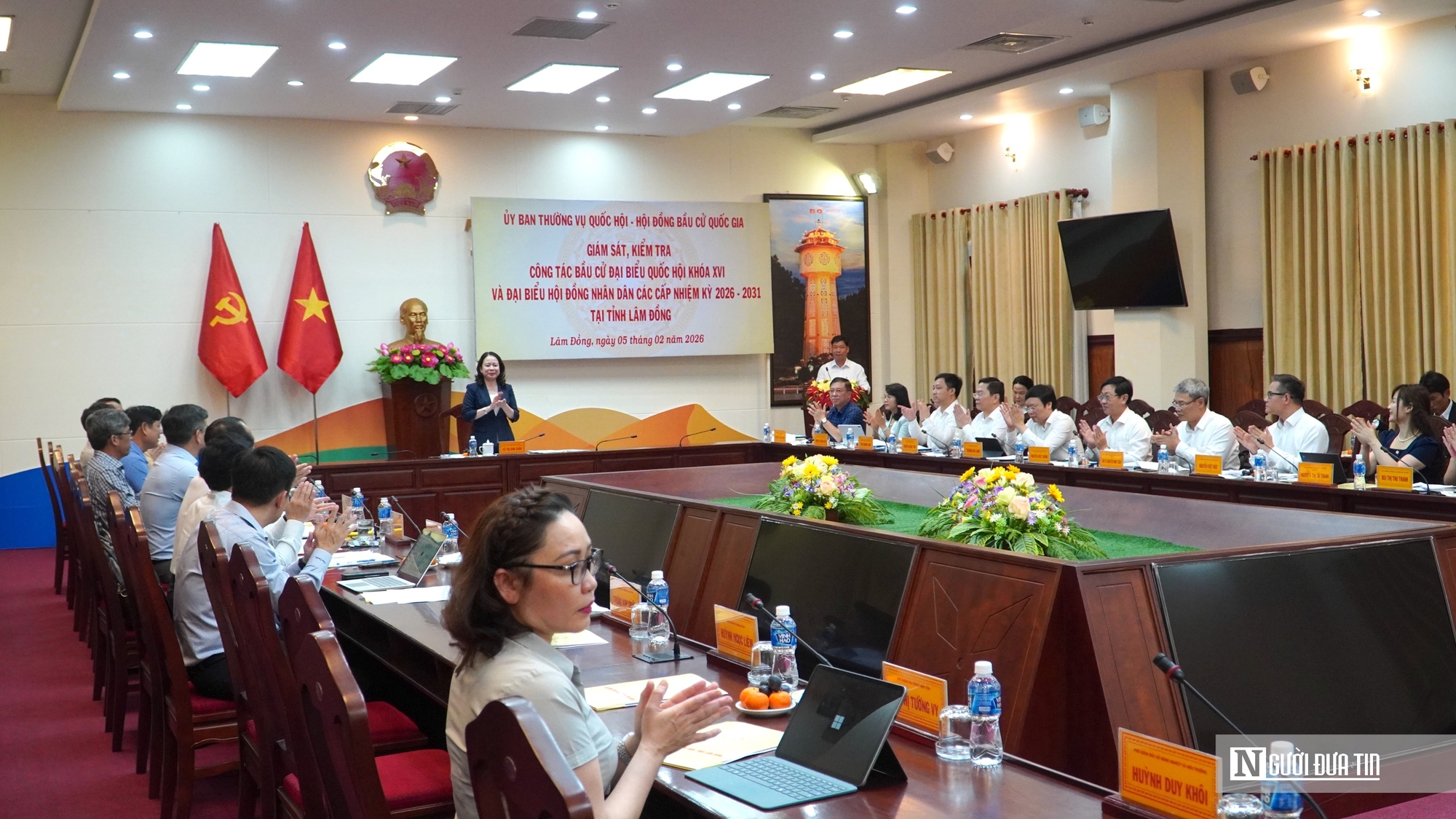 Ph&oacute; Chủ tịch nước V&otilde; Thị &Aacute;nh Xu&acirc;n kiểm tra c&ocirc;ng t&aacute;c chuẩn bị bầu cử tại L&acirc;m Đồng - Ảnh 2.