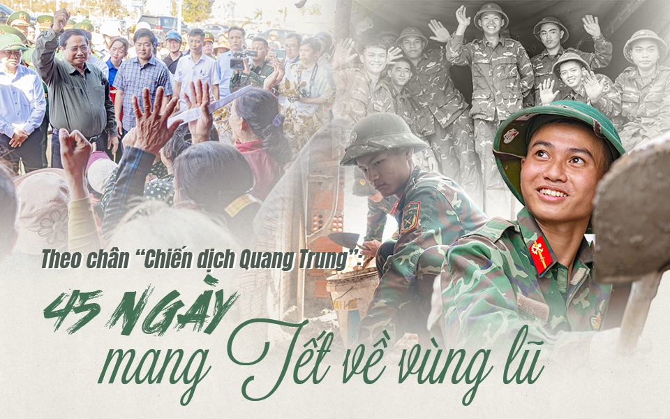 Lễ chia tay xúc động Chiến dịch Quang Trung, tái thiết cuộc sống vùng bão lũ