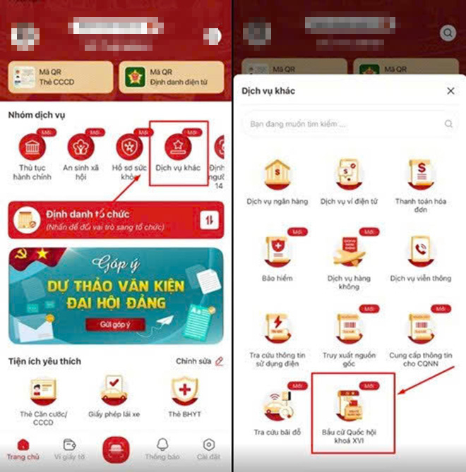 Hướng dẫn tra cứu địa điểm bỏ phiếu, cách đổi nơi bỏ phiếu bầu cử trên VNeID- Ảnh 1.