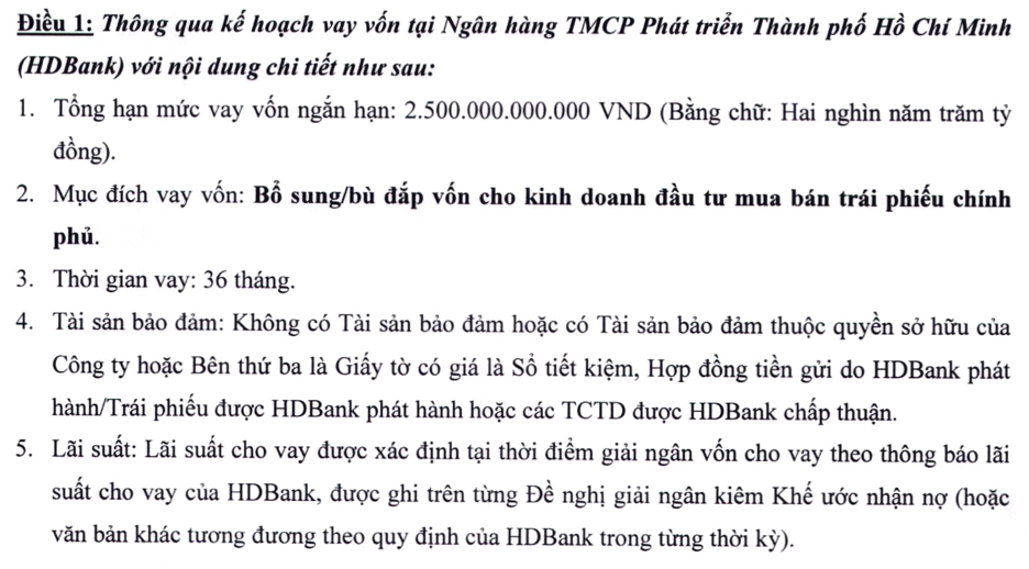 FPTS thông qua kế hoạch vay tối đa 2.500 tỷ đồng tại HDBank - Ảnh 1.