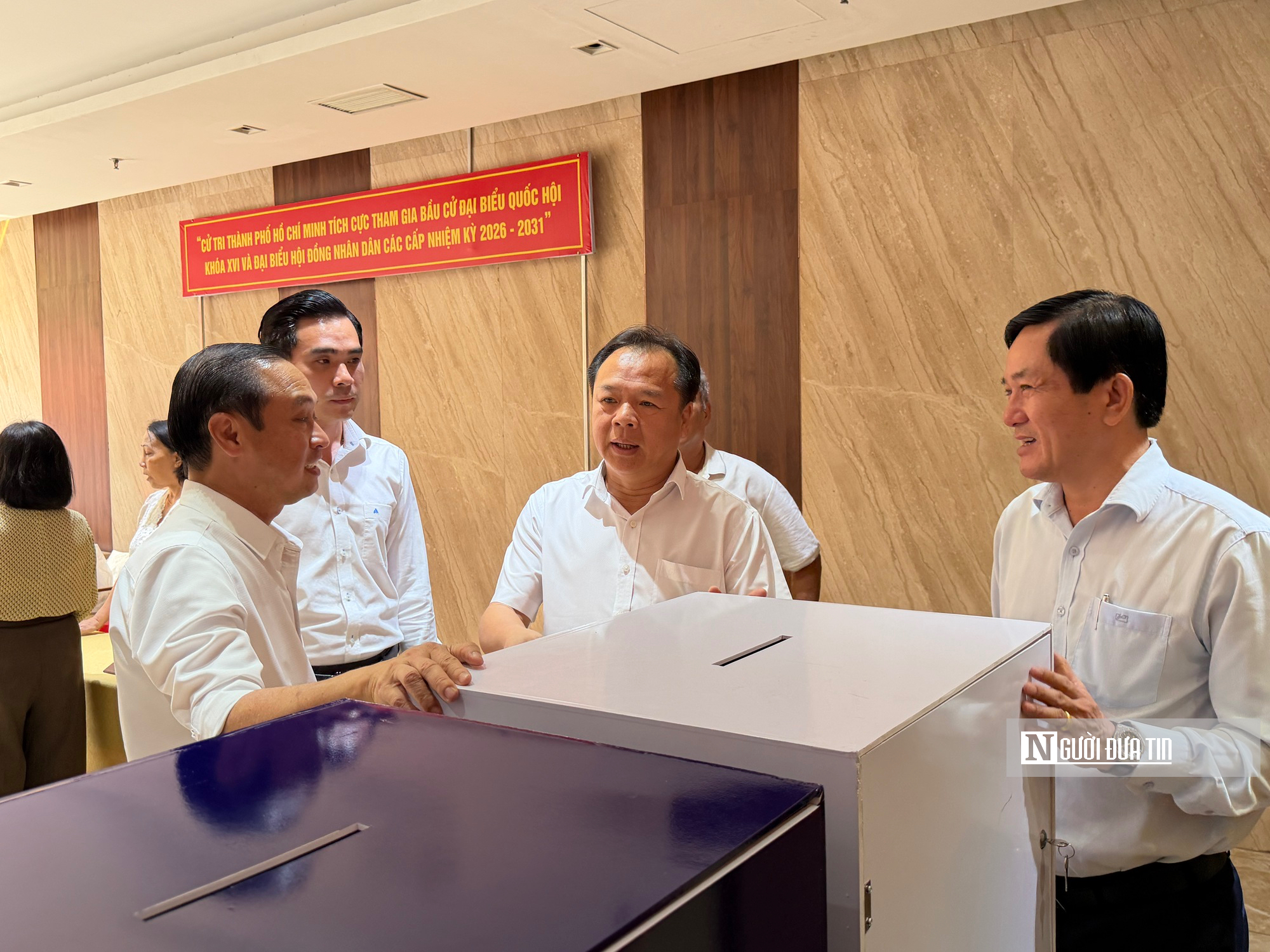 Tp.HCM: Phó Chủ tịch HĐND kiểm tra công tác chuẩn bị khu vực bỏ phiếu- Ảnh 3.