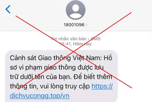 Cảnh báo thủ đoạn giả mạo tin nhắn của CSGT để lừa đảo- Ảnh 1. Cảnh báo thủ đoạn giả mạo tin nhắn của CSGT để lừa đảo- Ảnh 1.